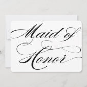 Whimsical Calligraphy | Maid of Honor Wedding Sign (Front)