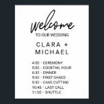Whimsical Calligraphy Order of Events Poster<br><div class="desc">This whimsical calligraphy order of events poster is perfect for a modern wedding. The design features elegant yet rustic typography for a simple minimal look. Customize the poster with the name of the bride and groom.</div>