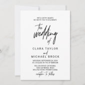Whimsical Calligraphy | Photo Back The Wedding Of Invitation (Front)