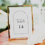 Whimsical Calligraphy Script Arch Frame Wedding Table Number<br><div class="desc">Modern and elegant design printed Whimsical Minimal Script Arch Frame Wedding Table Number that can be customized with your text and add each table number card to your cart, one by one. Please click the "Customize it" button and use our design tool to modify this template. Check out the Graphic...</div>