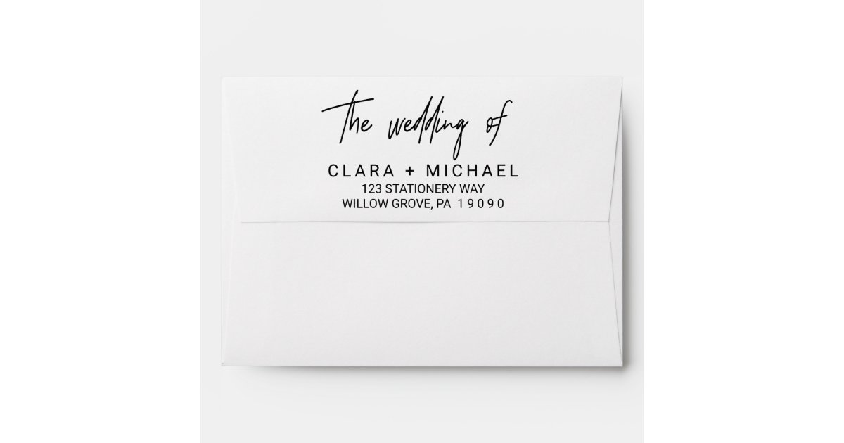 Whimsical Calligraphy Wedding Invitation Envelope Zazzle Whimsical Calligraphy Wedding Invitation Envelope Zazzle