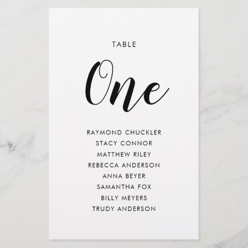 Whimsical Calligraphy Wedding Seating Chart 