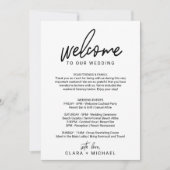 Whimsical Calligraphy Welcome Letter & Map Invitation (Front)