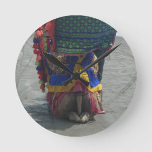 Whimsical Camel Art Print/Graphic Round Clock