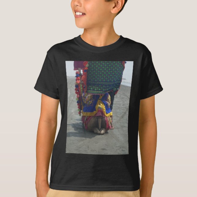 Whimsical Camel Art Print/Graphic T-Shirt (Front)