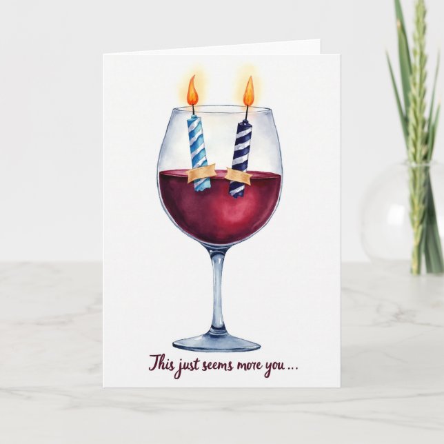 Whimsical Candle Birthday Card (Front)
