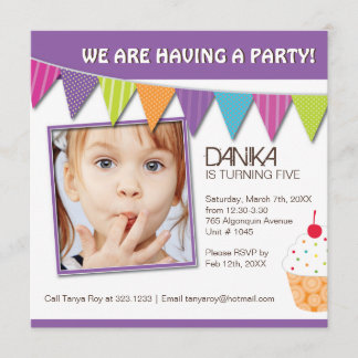 Whimsical Candy Birthday Party Invitation