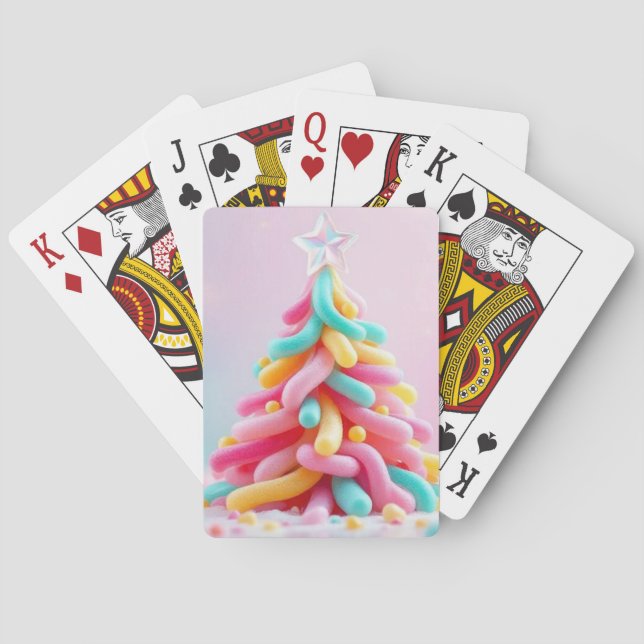 Whimsical Candy Tree Poker Cards (Back)