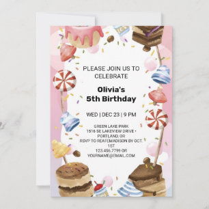 Whimsical Candyland Birthday Fun for Kids Invitation