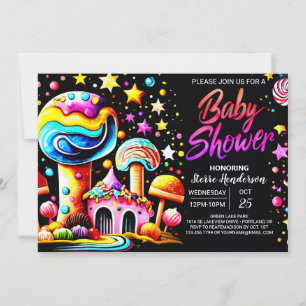 Whimsical Candyland Bliss Baby Shower Invitation