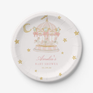Whimsical Carousel Baby Shower Plate