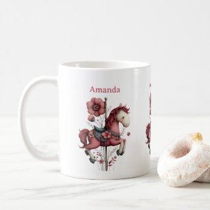 Whimsical Carousel Horse Image Coffee Mug