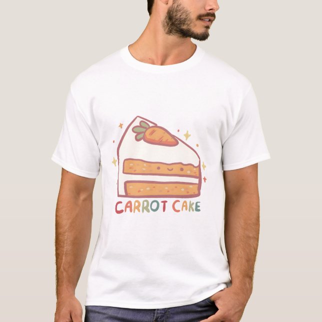 Whimsical Carrot Cake T-Shirt (Front)