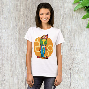 Whimsical Cartoon Clown with Bright Colors T-Shirt