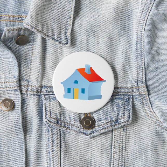Whimsical Cartoon House Colorful Playful Home Button (Creator Uploaded)