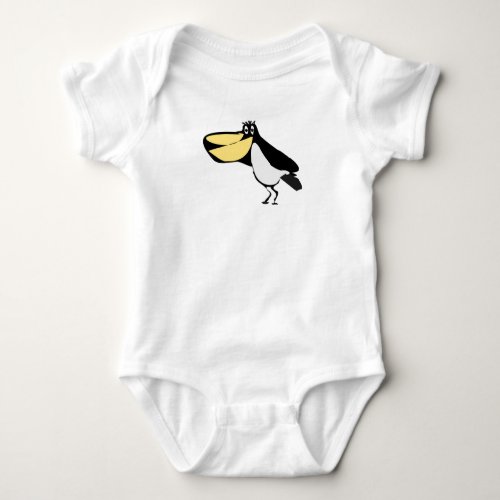 Whimsical Cartoon Pelican Illustration Baby Bodysu Bodysuit