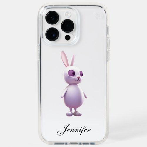 Whimsical Cartoon Rabbit Speck iPhone 14 Pro Max Case