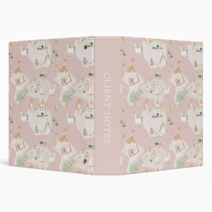 Whimsical castle unicorn princess nursery baby gir 3 ring binder