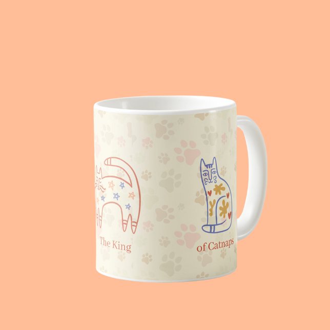 Whimsical Cat Art Pattern Coffee Mug (Creator Uploaded)