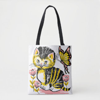 Whimsical Cat Art Tote – Stylish and Functional 