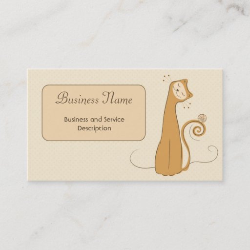 Customizable Whimsical Cat Business Card