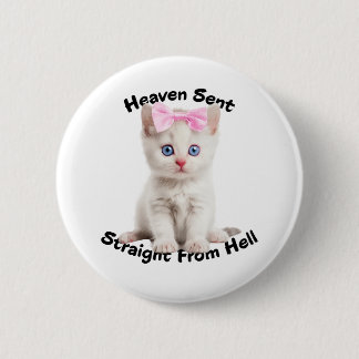 Whimsical Cat Button
