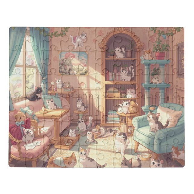 Whimsical Cat Café Puzzle (Puzzle Horizontal)