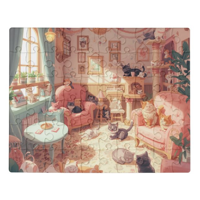 Whimsical Cat Café Puzzle (Puzzle Horizontal)