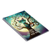 Whimsical Cat Full Moon Artwork I Love You Notebook (Right Side)