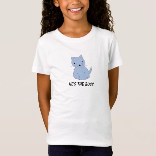 Whimsical Cat He Is The Boss T_Shirt