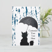 Whimsical Cat In the Rain (Standing Front)