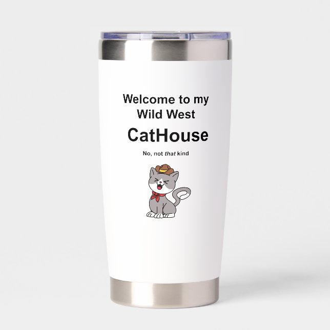 Whimsical Cat Insulated Tumbler (Front)