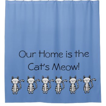 Whimsical Cat Lover Shower Curtain by idesigncafe at Zazzle
