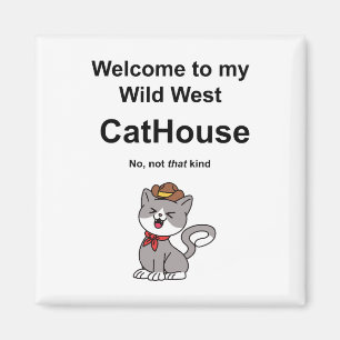 Whimsical Cat Magnet