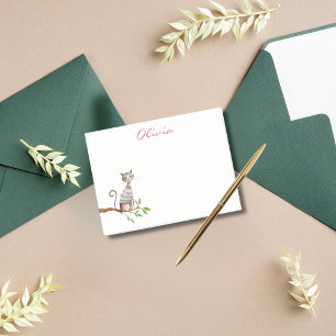 Whimsical Cat Mom Cat Lover Cute Watercolor Custom Post-it Notes