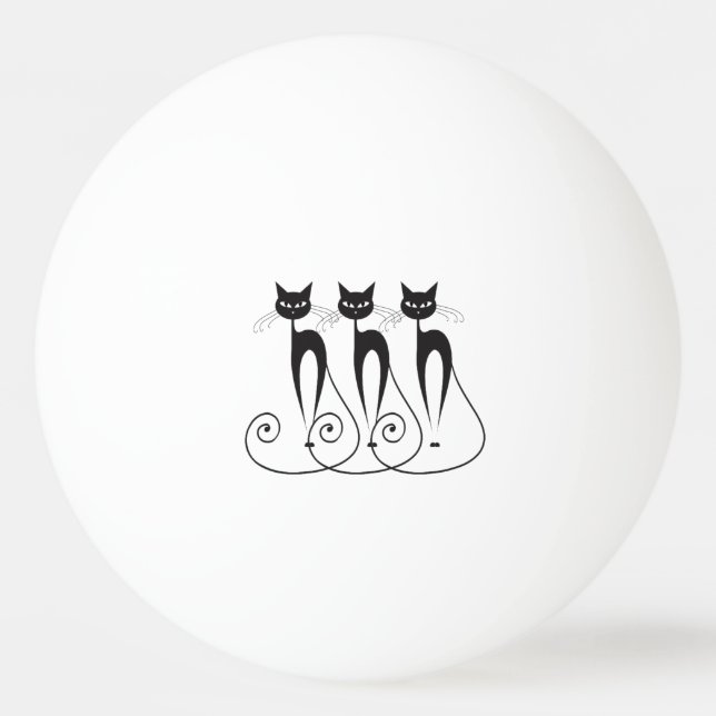 Whimsical cat PERSONALIZE Ping-Pong Ball (Front)