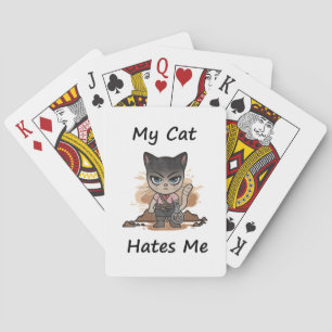 Whimsical Cat Poker Cards