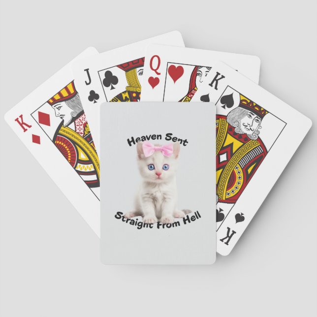 Whimsical Cat Poker Cards (Back)