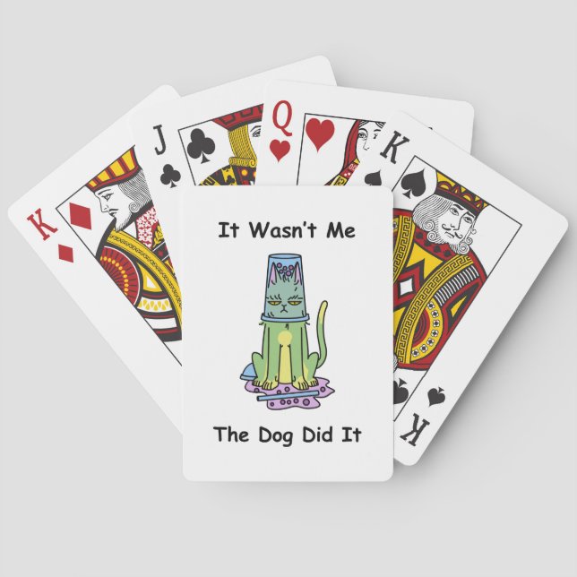 Whimsical Cat  Poker Cards (Back)