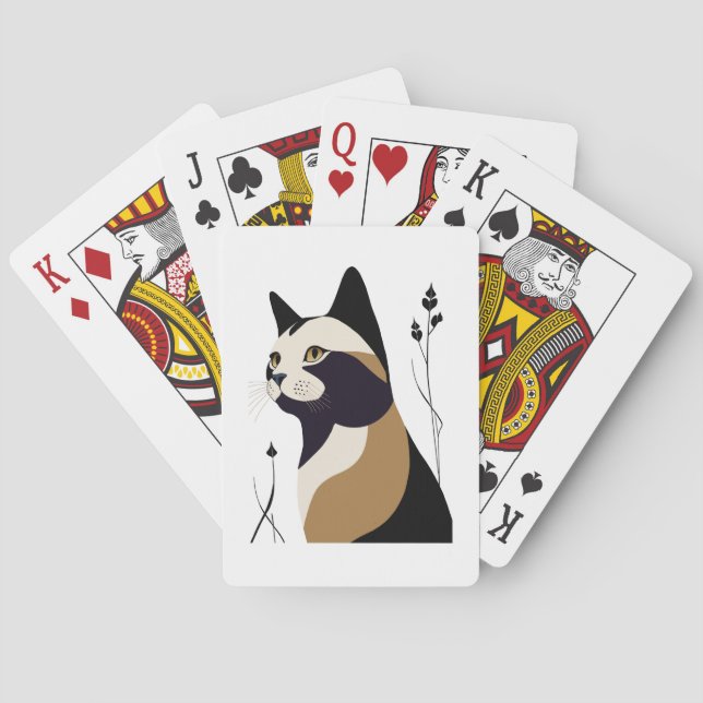 Whimsical Cat Poker Cards (Back)