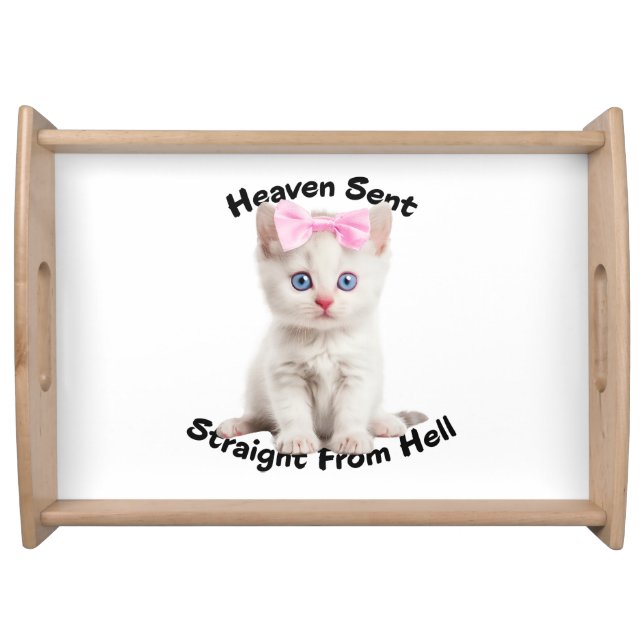 Whimsical Cat Serving Tray (Front)