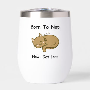 Whimsical Cat Thermal Wine Tumbler