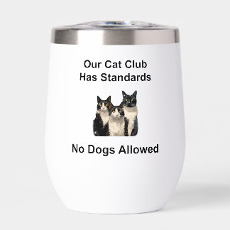 Whimsical Cat Thermal Wine Tumbler
