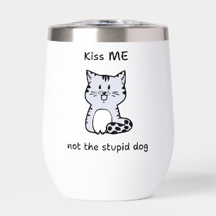 Whimsical Cat Thermal Wine Tumbler