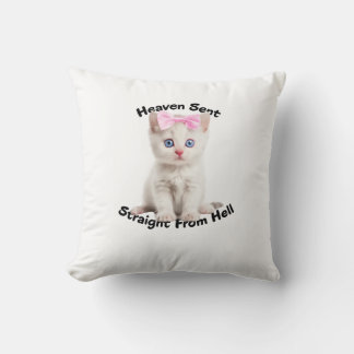Whimsical Cat Throw Pillow