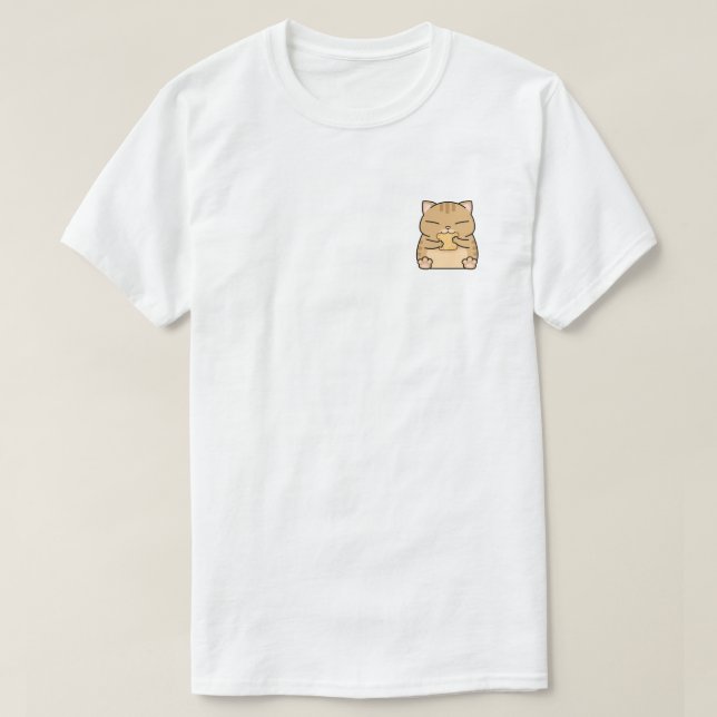 Whimsical Cat Toast Meter T-Shirt (Design Front)