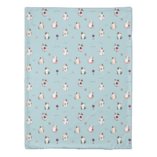 Whimsical Cat & Wine Duvet Cover: Perfect for Cat 