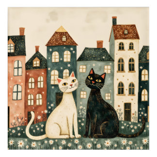 Whimsical Cats Acrylic Print