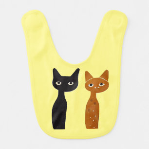 Whimsical Cats Baby Bib