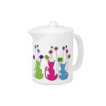 Whimsical Cats Design Teapot at Zazzle